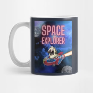 Space Explorer - Cute Mouse traveling in space Mug